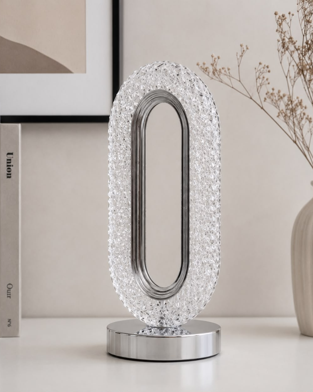 Touch Control Crystal Table Desk Lamp