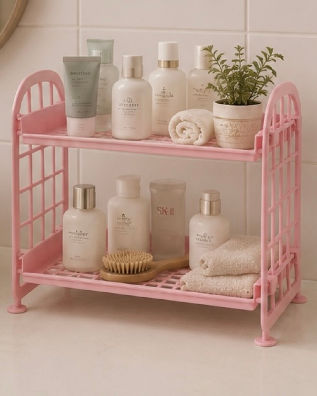 Small Plastic Rack Multipurpose Storage Organizer Shelf