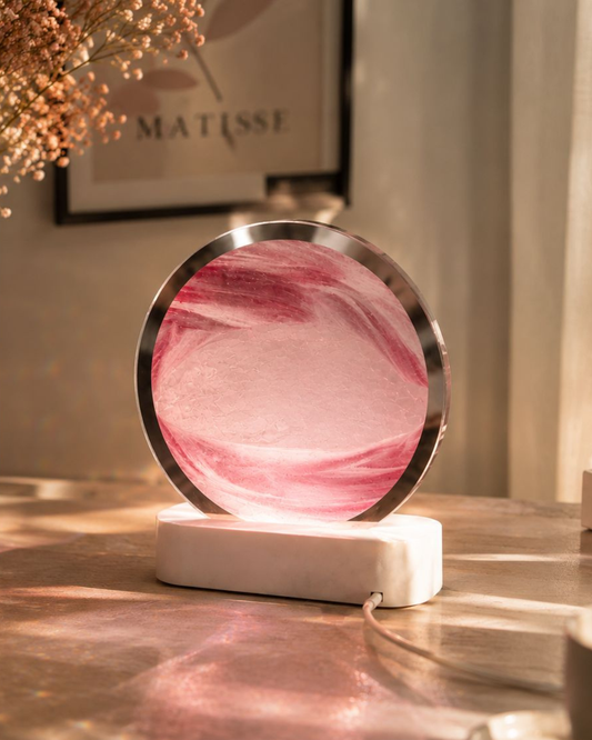 Round Sand Art LED Table Lamp