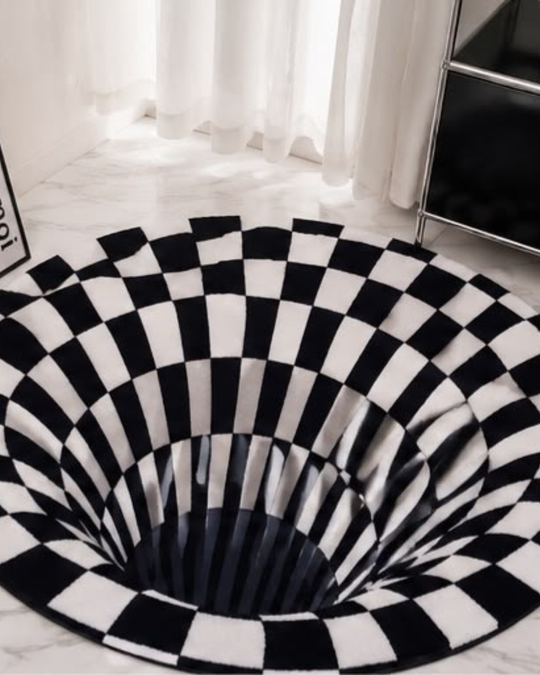 3d Space Round Carpet Floor Mat Non-woven Doormat
