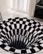 3d Space Round Carpet Floor Mat Non-woven Doormat